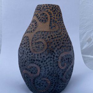 Earth Embrace Handcrafted Ceramic Vase stylish sustainable home decor 8"